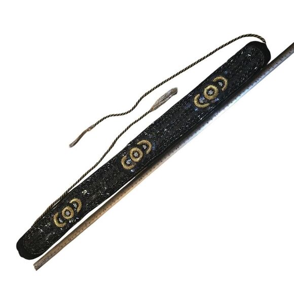 Vintage Beaded Sequin Velvet Traditional Costume Belt main image 7